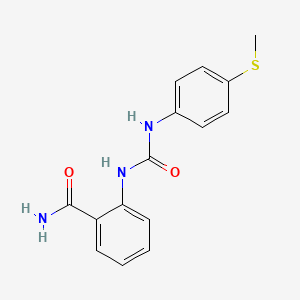 molecular formula C15H15N3O2S B1211068 2-[[[4-(甲硫基)苯胺基]-氧甲基]氨基]苯甲酰胺 