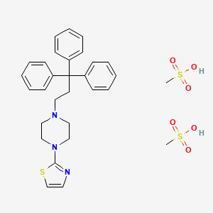 1-(3,3,3-Triphenylpropyl)-4-(2-thiazolyl)piperazine dimethanesulfonate