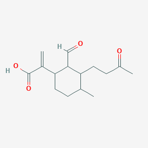 2-[2-Formyl-4-methyl-3-(3-oxobutyl)cyclohexyl]prop-2-enoic acid