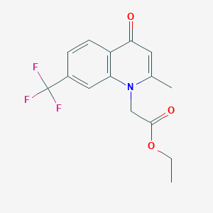 Ethyl 2-(2-methyl-4-oxo-7-(trifluoromethyl)quinolin-1(4H)-yl)acetate