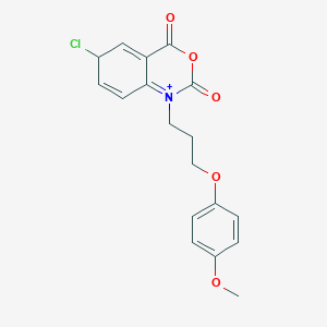 6-chloro-1-[3-(4-methoxyphenoxy)propyl]-6H-3,1-benzoxazin-1-ium-2,4-dione