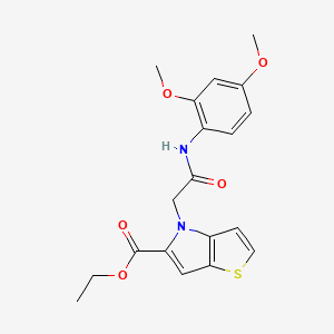molecular formula C19H20N2O5S B1211128 4-[2-(2,4-Dimethoxyanilino)-2-oxoethyl]-5-thieno[3,2-b]pyrrolecarboxylic acid ethyl ester 
