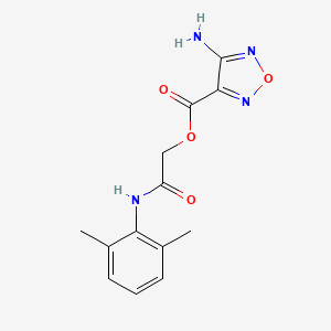 molecular formula C13H14N4O4 B1211130 4-氨基-1,2,5-恶二唑-3-羧酸 [2-(2,6-二甲基苯胺基)-2-氧代乙基] 酯 