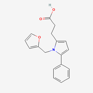 molecular formula C18H17NO3 B1211133 3-[1-(2-呋喃基甲基)-5-苯基-2-吡咯基]丙酸 