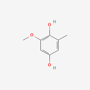 molecular formula C8H10O3 B1211138 1,4-二羟基-2-甲氧基-6-甲基苯 CAS No. 7417-68-7