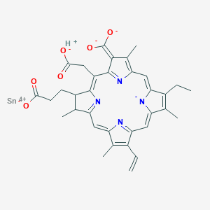 molecular formula C34H32N4O6Sn B1211149 Tin(IV) chlorin e6 CAS No. 128835-29-0