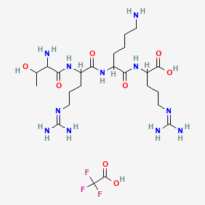 2-[[6-amino-2-[[2-[(2-amino-3-hydroxybutanoyl)amino]-5-(diaminomethylideneamino)pentanoyl]amino]hexanoyl]amino]-5-(diaminomethylideneamino)pentanoic acid;2,2,2-trifluoroacetic acid