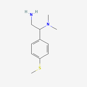 {2-Amino-1-[4-(methylsulfanyl)phenyl]ethyl}dimethylamine