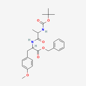 benzyl (2S)-3-(4-methoxyphenyl)-2-[[(2S)-2-[(2-methylpropan-2-yl)oxycarbonylamino]propanoyl]amino]propanoate