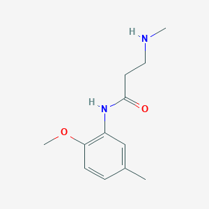 molecular formula C12H18N2O2 B12111694 Propanamide, N-(2-methoxy-5-methylphenyl)-3-(methylamino)- CAS No. 1239851-79-6