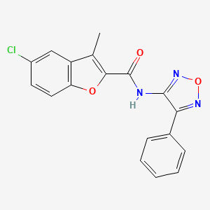 5-chloro-3-methyl-N-(4-phenyl-1,2,5-oxadiazol-3-yl)-1-benzofuran-2-carboxamide