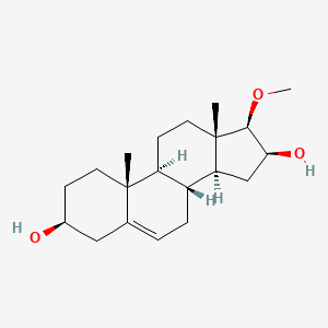molecular formula C20H32O3 B1211210 17β-甲氧基雄甾-5-烯-3β,16β-二醇 CAS No. 2041-83-0