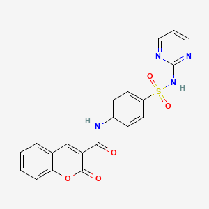 2-oxo-N-[4-(pyrimidin-2-ylsulfamoyl)phenyl]-2H-chromene-3-carboxamide