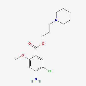 molecular formula C16H23ClN2O3 B1211212 3-哌啶-1-基丙基 4-氨基-5-氯-2-甲氧基苯甲酸酯 