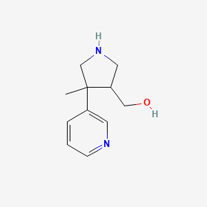 (4-Methyl-4-(pyridin-3-yl)pyrrolidin-3-yl)methanol