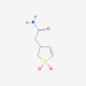 molecular formula C6H9NO3S B12112162 2-(1,1-Dioxo-2,3-dihydrothiophen-3-yl)acetamide 