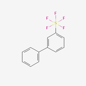 molecular formula C12H9F5S B12112212 Pentafluoro-(3-phenylphenyl)-6-sulfane 