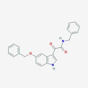 molecular formula C24H20N2O3 B121123 N-苄基-2-氧代-2-(5-苯基甲氧基-1H-吲哚-3-基)乙酰胺 CAS No. 102754-41-6