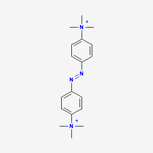 molecular formula C18H26N4+2 B1211230 对偶氮苯三甲基铵 CAS No. 21704-61-0