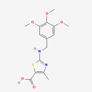 5-Thiazolecarboxylic acid, 4-methyl-2-[[(3,4,5-trimethoxyphenyl)methyl]amino]-