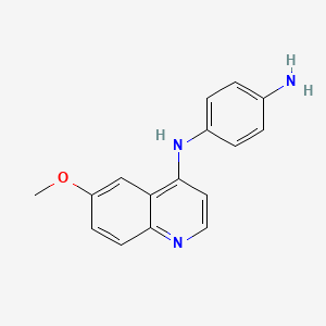 molecular formula C16H15N3O B12112370 1,4-Benzenediamine, N1-(6-methoxy-4-quinolinyl)- CAS No. 1315346-17-8