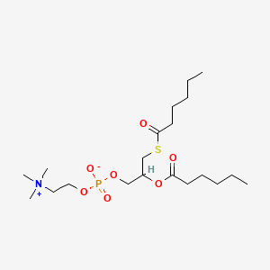B1211241 1-(Hexanoylthio)-2-hexanoyl-3-phosphatidylcholine CAS No. 134153-58-5