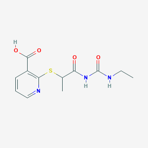 3-Pyridinecarboxylic acid, 2-[[2-[[(ethylamino)carbonyl]amino]-1-methyl-2-oxoethyl]thio]-