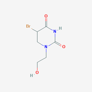 molecular formula C6H9BrN2O3 B12112416 5-Bromo-1-(2-hydroxyethyl)-1,3-diazinane-2,4-dione 