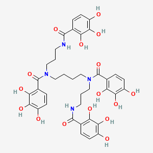 B1211243 N,N',N'',N'''-Tetra(2,3,4-trihydroxybenzoyl)spermine CAS No. 119493-62-8