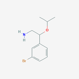 molecular formula C11H16BrNO B12112481 2-(3-Bromophenyl)-2-isopropoxyethanamine 