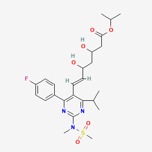 propan-2-yl (E)-7-[4-(4-fluorophenyl)-2-[methyl(methylsulfonyl)amino]-6-propan-2-ylpyrimidin-5-yl]-3,5-dihydroxyhept-6-enoate