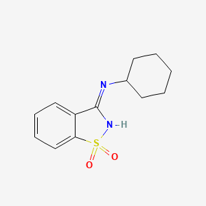 3-(Cyclohexylimino)-2,3-dihydro-1lambda6,2-benzothiazole-1,1-dione