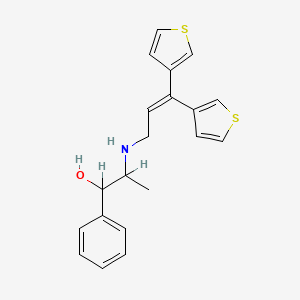 molecular formula C20H21NOS2 B1211258 Tinofedrine CAS No. 36702-83-7