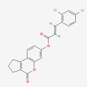 4-oxo-1,2,3,4-tetrahydrocyclopenta[c]chromen-7-yl (2E)-3-(2,4-dichlorophenyl)prop-2-enoate