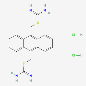 molecular formula C18H20Cl2N4S2 B1211260 2,2'-(9,10-Anthrylenedimethylene)bis(2-thiopseudourea) CAS No. 3063-89-6