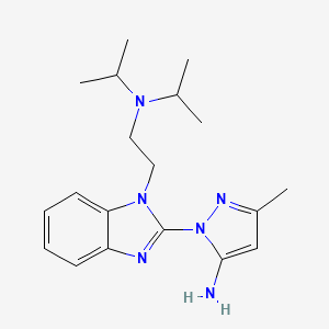 1H-Benzimidazole-1-ethanamine, 2-(5-amino-3-methyl-1H-pyrazol-1-yl)-N,N-bis(1-methylethyl)-