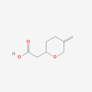 molecular formula C8H12O3 B12112620 2-(5-Methylenetetrahydro-2H-pyran-2-yl)acetic acid 