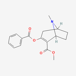 molecular formula C17H19NO4 B1211266 Methyl 3-(benzoyloxy)-8-methyl-8-azabicyclo[3.2.1]oct-2-ene-2-carboxylate CAS No. 93675-36-6
