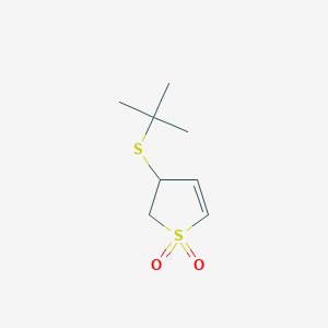 molecular formula C8H14O2S2 B12112668 4-(Tert-butylthio)-4,5-dihydrothiophene-1,1-dione 