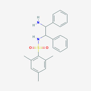 molecular formula C23H26N2O2S B12112690 N-(2-amino-1,2-diphenylethyl)-2,4,6-trimethylbenzenesulfonamide 