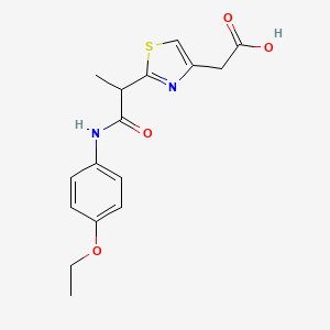 4-Thiazoleacetic acid, 2-[2-[(4-ethoxyphenyl)amino]-1-methyl-2-oxoethyl]-