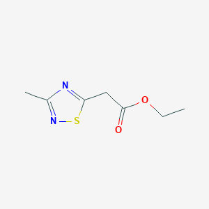 molecular formula C7H10N2O2S B12112694 Ethyl 2-(3-methyl-1,2,4-thiadiazol-5-yl)acetate 