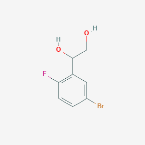 molecular formula C8H8BrFO2 B12112745 1-(5-Bromo-2-fluorophenyl)ethane-1,2-diol 