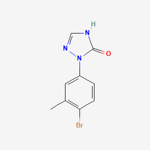 molecular formula C9H8BrN3O B12112790 1-(4-Bromo-3-methylphenyl)-4,5-dihydro-1H-1,2,4-triazol-5-one 