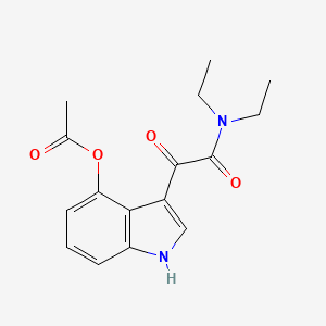 molecular formula C16H18N2O4 B12112791 3-(2-(diethylamino)-2-oxoacetyl)-1H-indol-4-yl acetate 