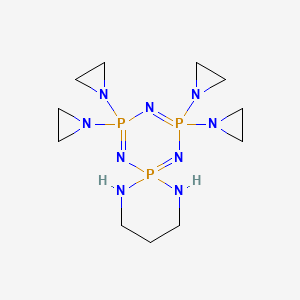 B1211284 2,2,4,4-Tetrakis(aziridin-1-yl)-1,3,5,7,11-pentaza-2lambda5,4lambda5,6lambda5-triphosphaspiro[5.5]undeca-1(6),2,4-triene CAS No. 91489-41-7
