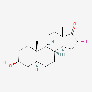 B1211287 3beta-Hydroxy-16alpha-fluoro-5alpha-androstan-17-one CAS No. 80724-82-9