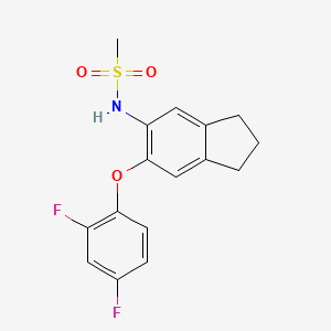 B1211289 N-(6-(2,4-Difluorophenoxy)-2,3-dihydro-1H-inden-5-yl)methanesulfonamide CAS No. 81614-86-0