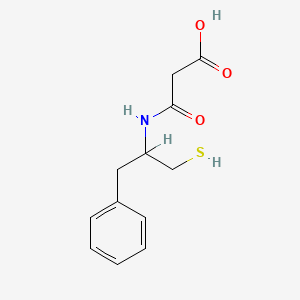 molecular formula C12H15NO3S B1211290 3-Oxo-3-[(1-phenyl-3-sulfanylpropan-2-yl)amino]propanoic acid CAS No. 82154-09-4