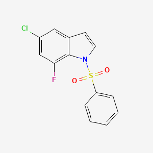 5-Chloro-7-fluoro-1-(phenylsulfonyl)-1H-indole